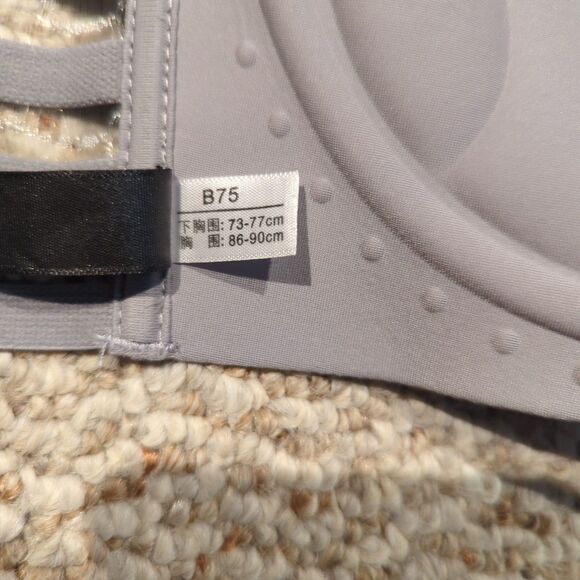 Gigi Amore Padded Push Up Bra 34 Gray Front Closure Sheer Back Sexy - Picture 7 of 9